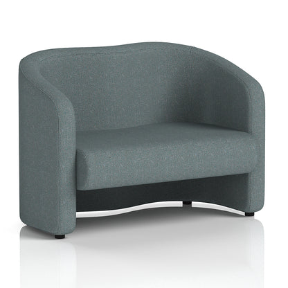 Lamport Sofa 2 Seater with black feet in Main Line Flax Westminster Fabric