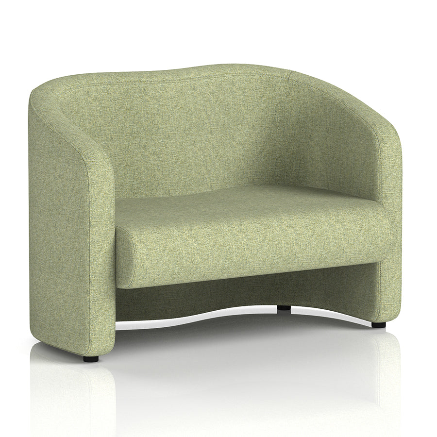 Lamport Sofa 2 Seater with black feet in Rivet Burnish Fabric