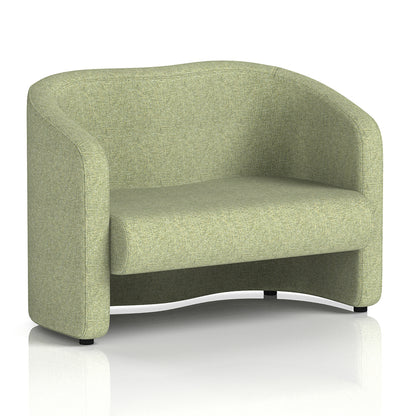 Lamport Sofa 2 Seater with black feet in Rivet Burnish Fabric