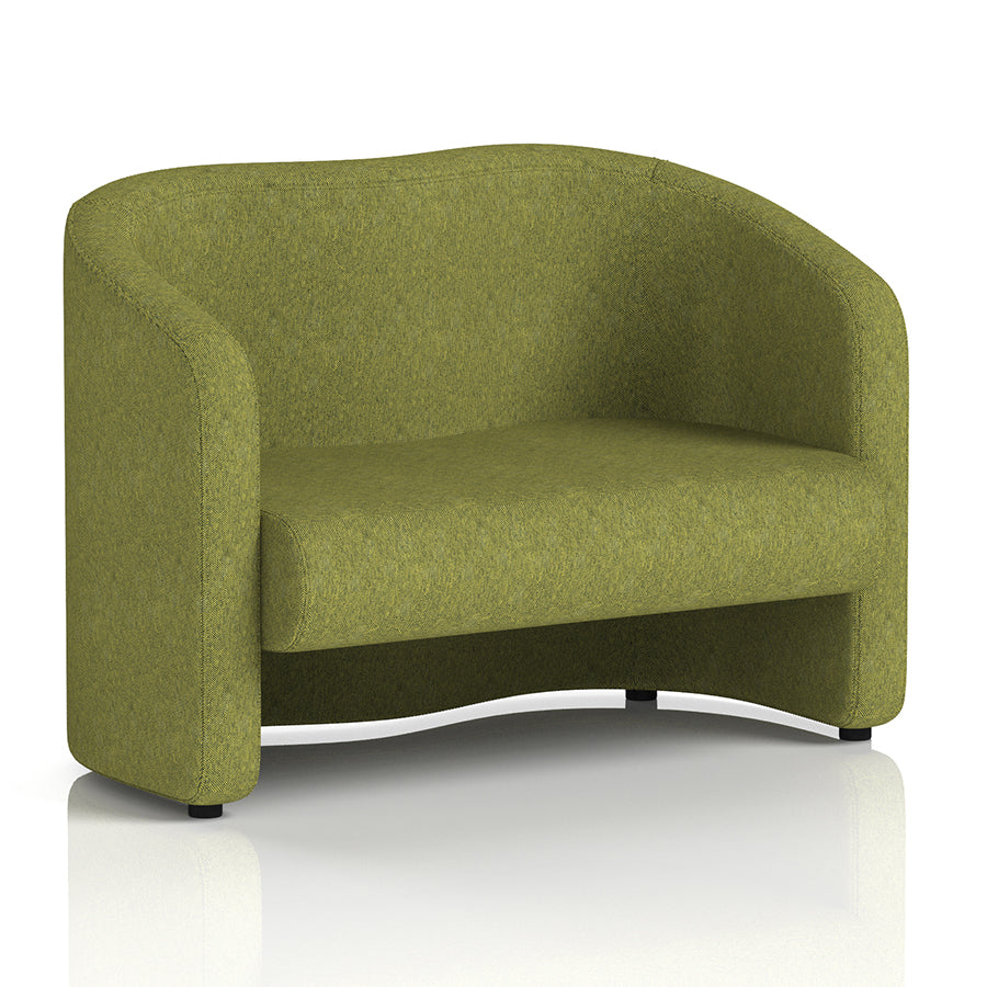 Lamport Sofa 2 Seater with black feet in Rivet Olive Fabric