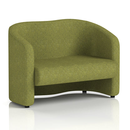 Lamport Sofa 2 Seater with black feet in Rivet Olive Fabric