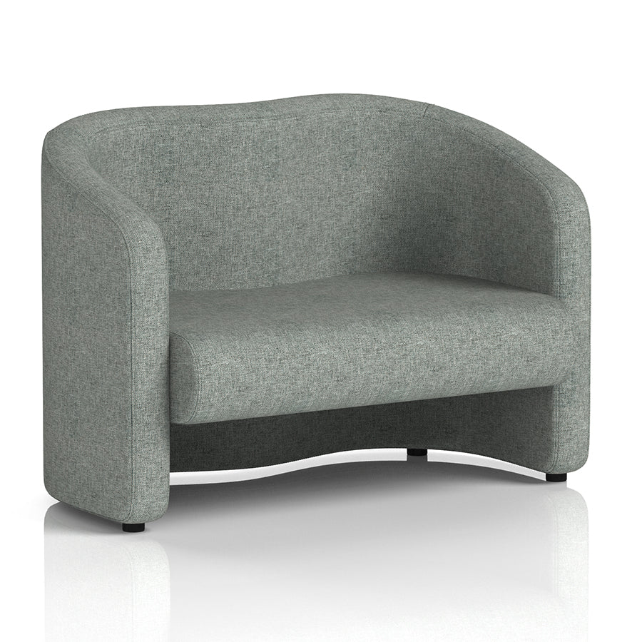 Lamport Sofa 2 Seater with black feet in Rivet Prime Fabric