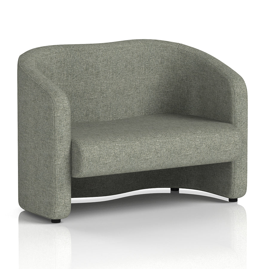 Lamport Sofa 2 Seater with black feet in Rivet Vitreous Fabric