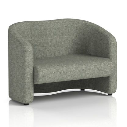 Lamport Sofa 2 Seater with black feet in Rivet Vitreous Fabric