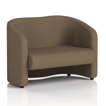 Lamport Sofa 2 Seater with black feet in Sumi Osaka Fabric