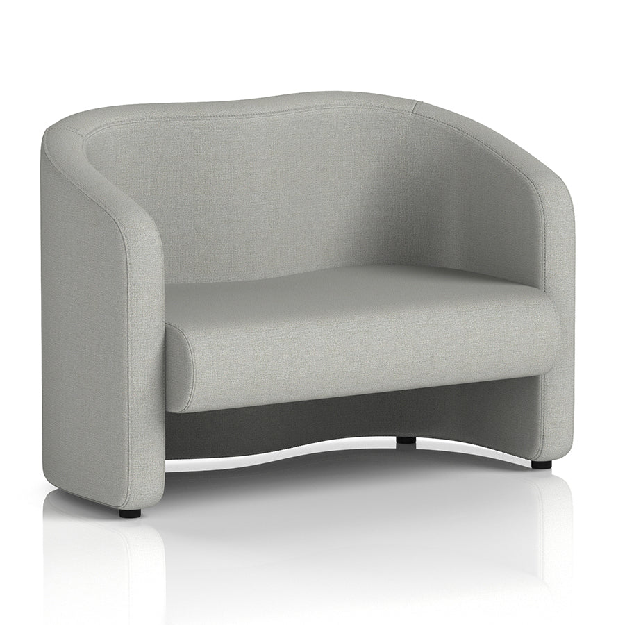 Lamport Sofa 2 Seater with black feet in Sumi Tokyo Fabric