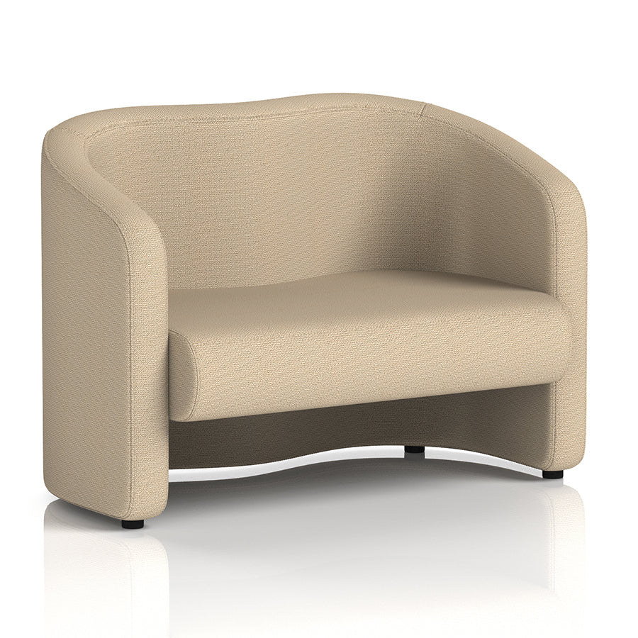 Lamport Sofa 2 Seater with black feet in Yordale Gordale Fabric