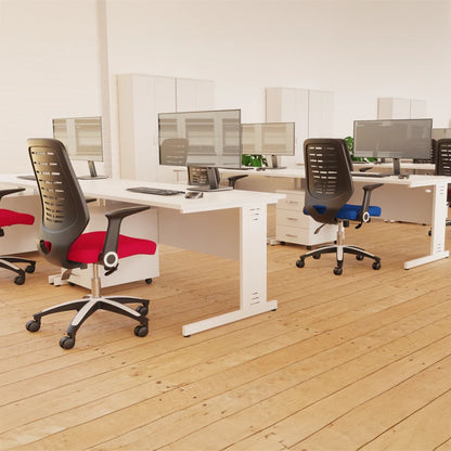 Impulse 1200mm Straight Desk Cable Managed Leg