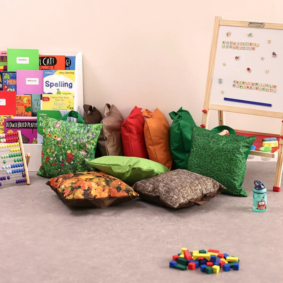 Learn About Nature Seasons Print Square Grab & Go Cushions (Pk 10) ED10CUSH-SEASON 97948 2