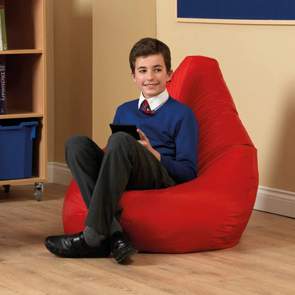 MB31702 Pack Of 5 Kids Reading Pods bean bag red with boy reading