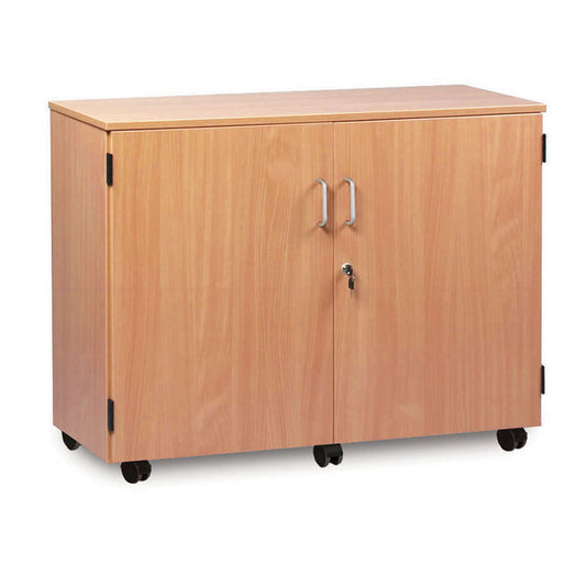 Stock Cupboard with 2 Adjustable Shelves & Castors