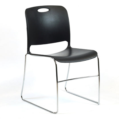 Maestro High Density Chair Flannel Poly Seat and Chrome Metal Frame