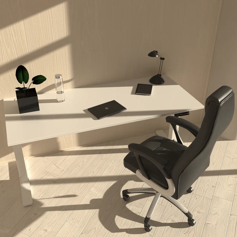 Air Scalloped Edge Height Adjustable Office Desk