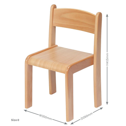 Millhouse Beech Stacking Chair - Pack of 4, Seat H210mm Early Years Furniture PT723