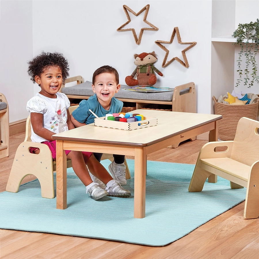 Millhouse Early Years Beech Table and Benches Lifestyle Image PT1075_PT816
