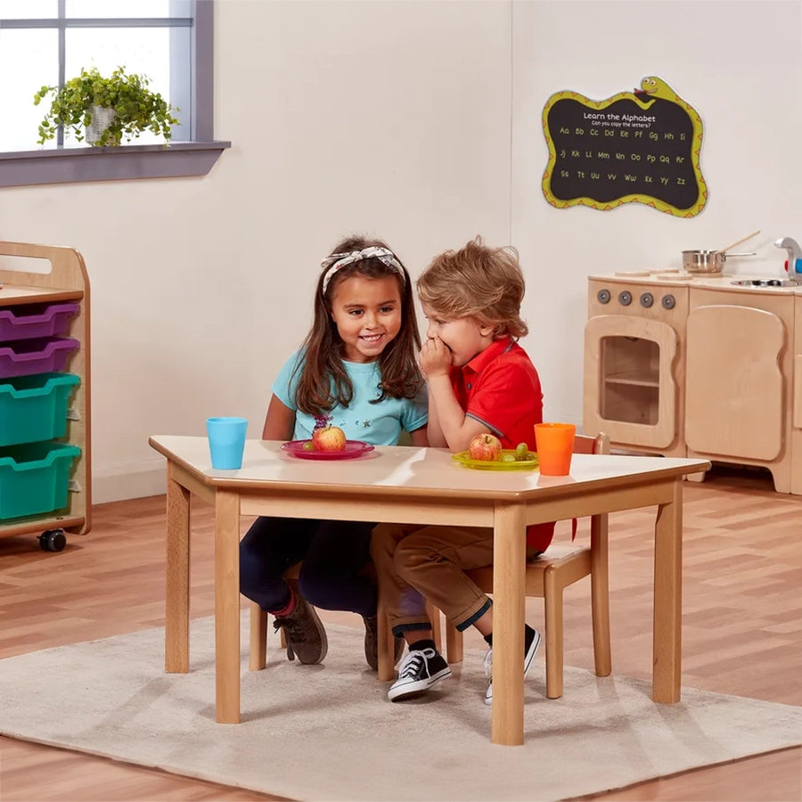 Millhouse Early Years Trapezoid Beech Table (W1120 x D560mm) TK30045 PT820-PT823_PT885 Lifestyle Image