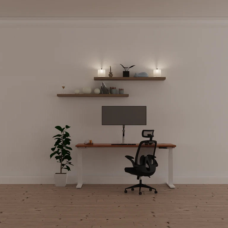 Air Scalloped Edge Height Adjustable Office Desk