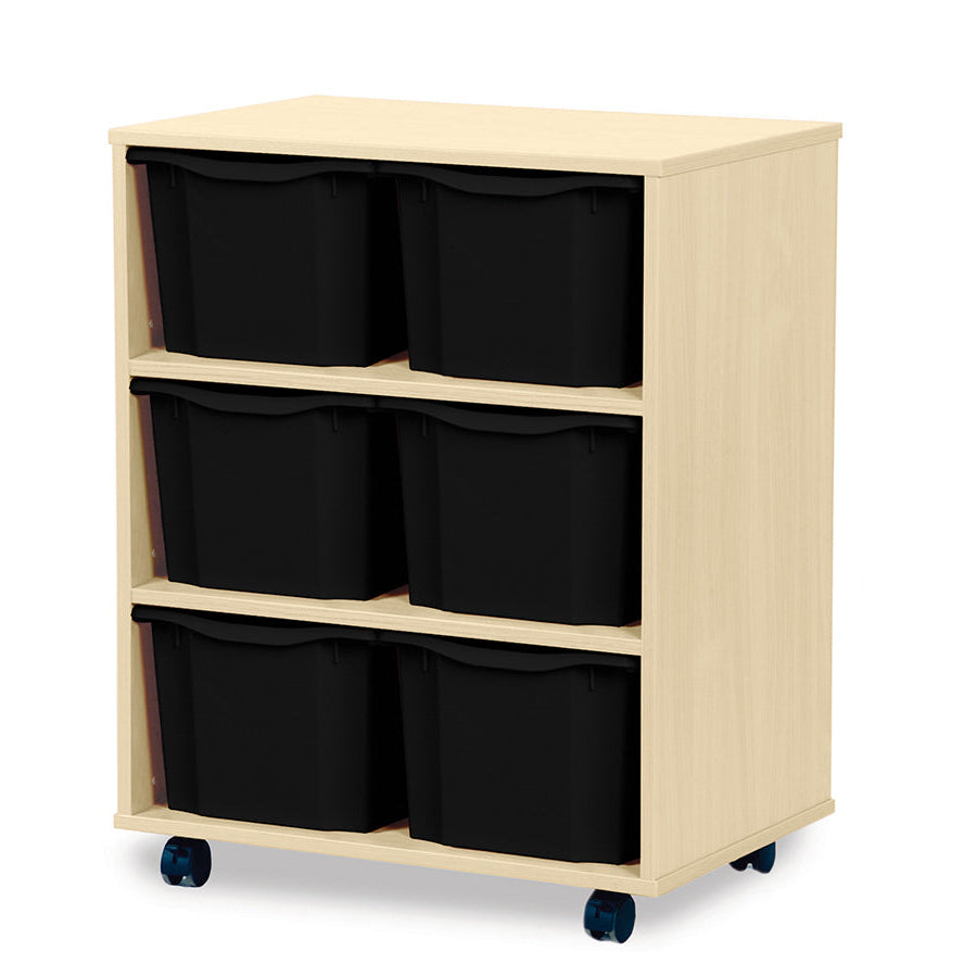 Monarch 6 Triple Storage Tray Unit Maple Black Monarch Trays