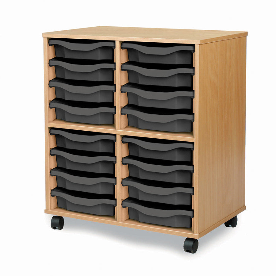 Monarch Allsorts Tray Units 16 Single Tray Unit Beech Dark Grey Monarch trays