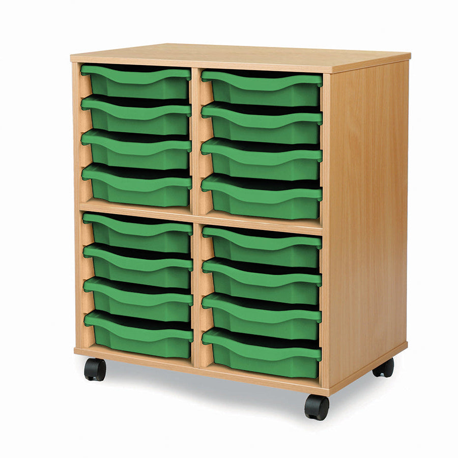 Monarch Allsorts Tray Units 16 Single Tray Unit Beech Green Monarch trays