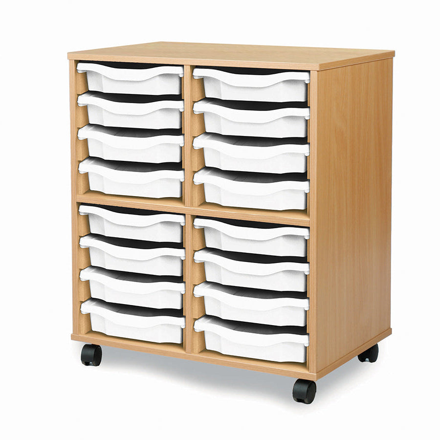 Monarch Allsorts Tray Units 16 Single Tray Unit Beech White Monarch trays