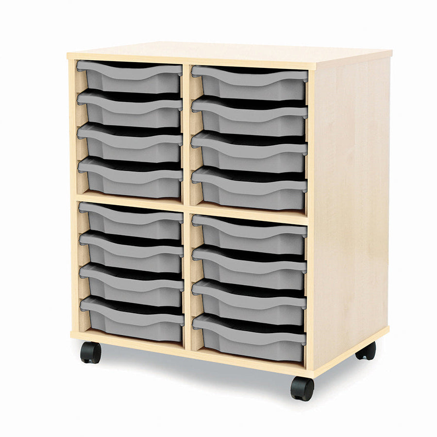 Monarch Allsorts Tray Units 16 Single Tray Unit Maple Light Grey Monarch trays