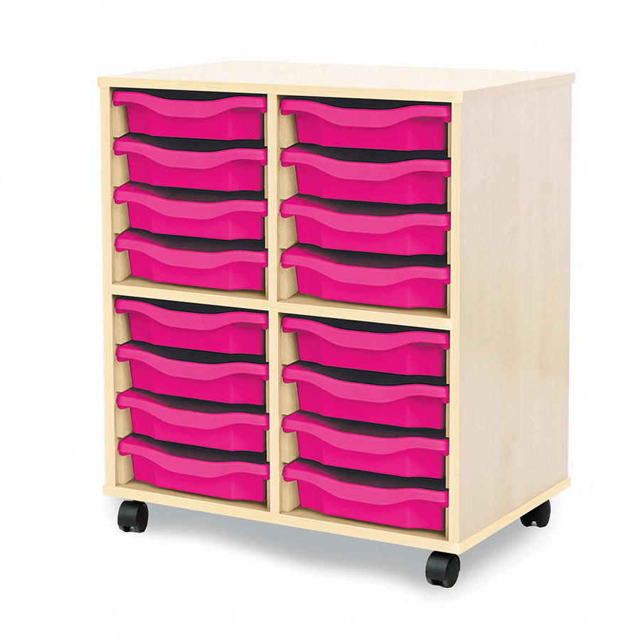 Monarch Allsorts Tray Units 16 Single Tray Unit Maple Pink Monarch trays