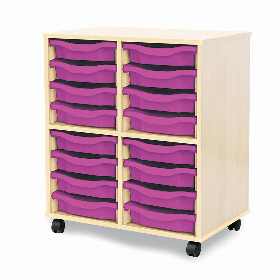Monarch Allsorts Tray Units 16 Single Tray Unit Maple Purple Monarch trays