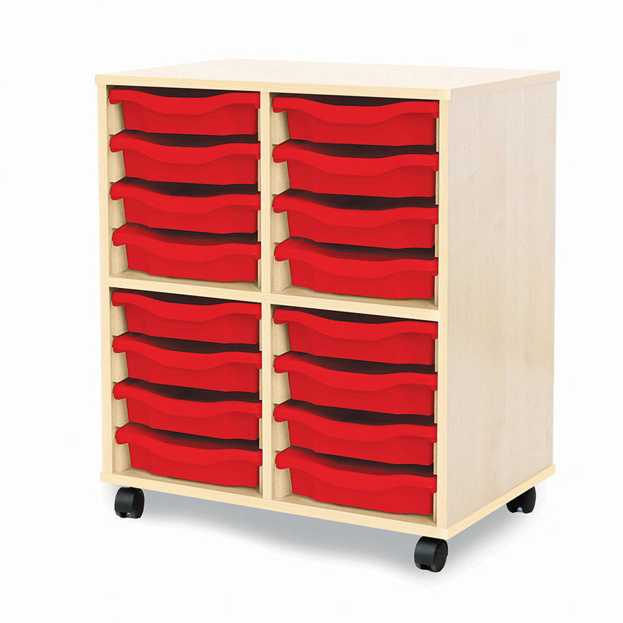 Monarch Allsorts Tray Units 16 Single Tray Unit Maple Red Monarch trays