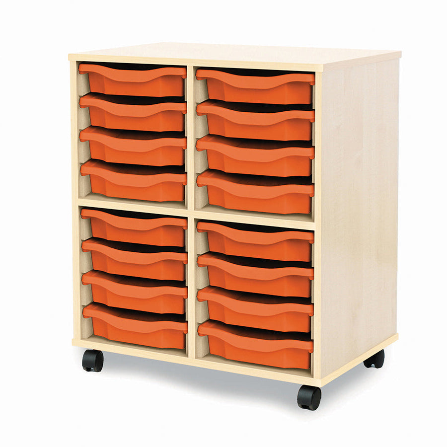 Monarch Allsorts Tray Units 16 Single Tray Unit Maple Tangerine Monarch trays
