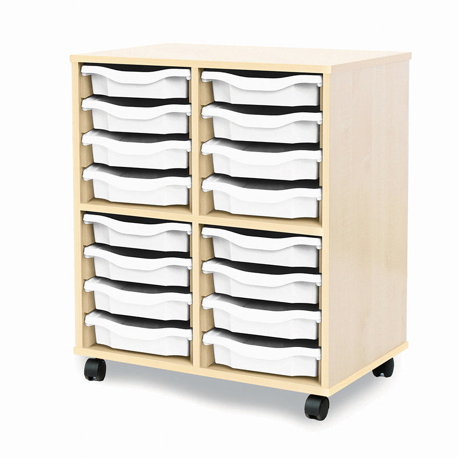 Monarch Allsorts Tray Units 16 Single Tray Unit Maple White Monarch trays