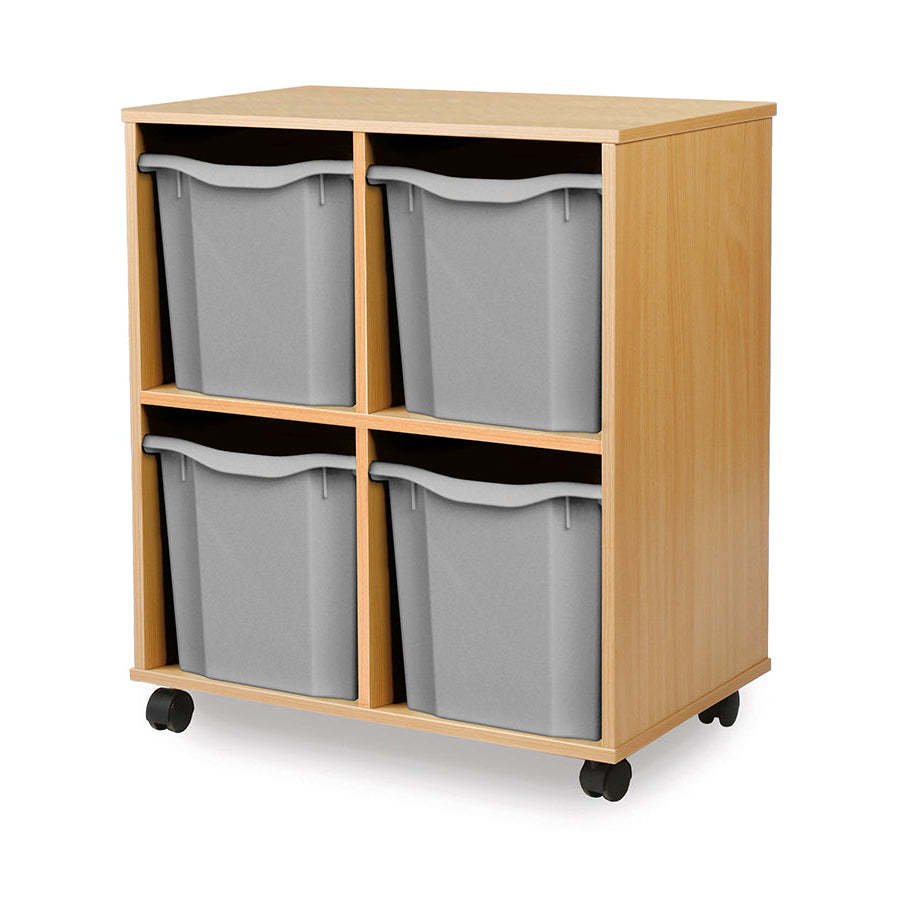 Monarch Allsorts Tray Units 4 Quad Tray Unit Beech Light Grey Monarch Trays