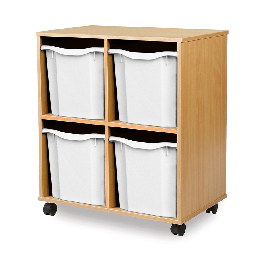 Monarch Allsorts Tray Units 4 Quad Tray Unit Beech White Monarch Trays