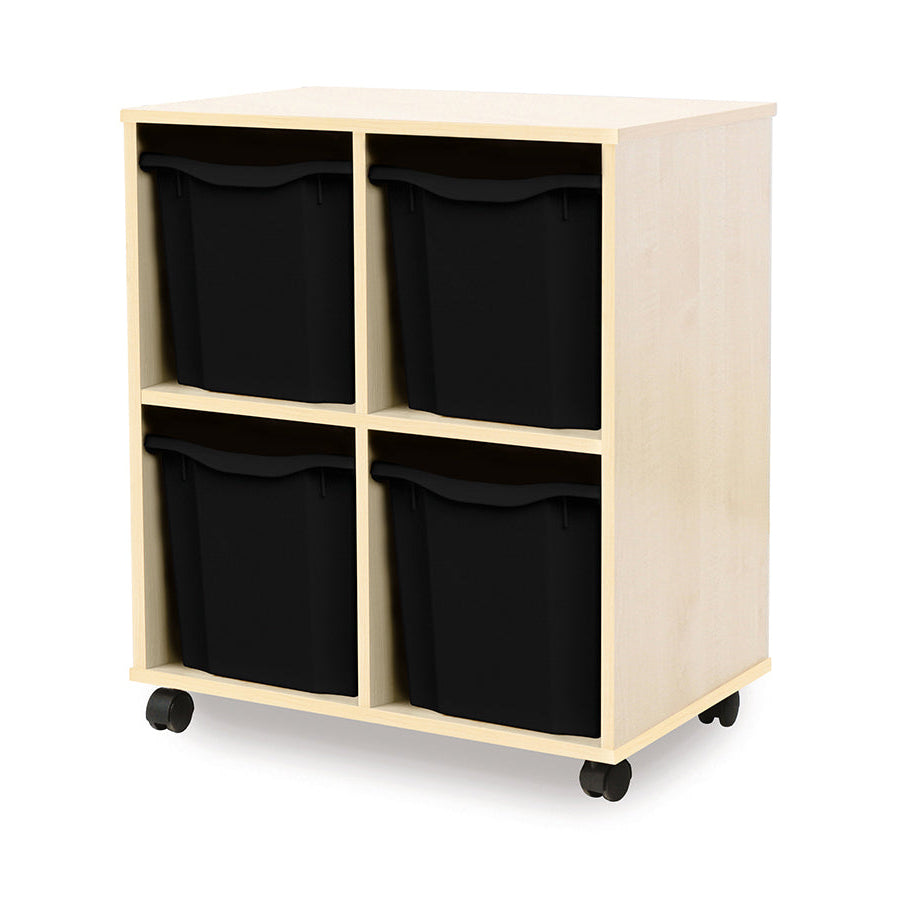 Monarch Allsorts Tray Units 4 Quad Tray Unit Maple Black Monarch Trays