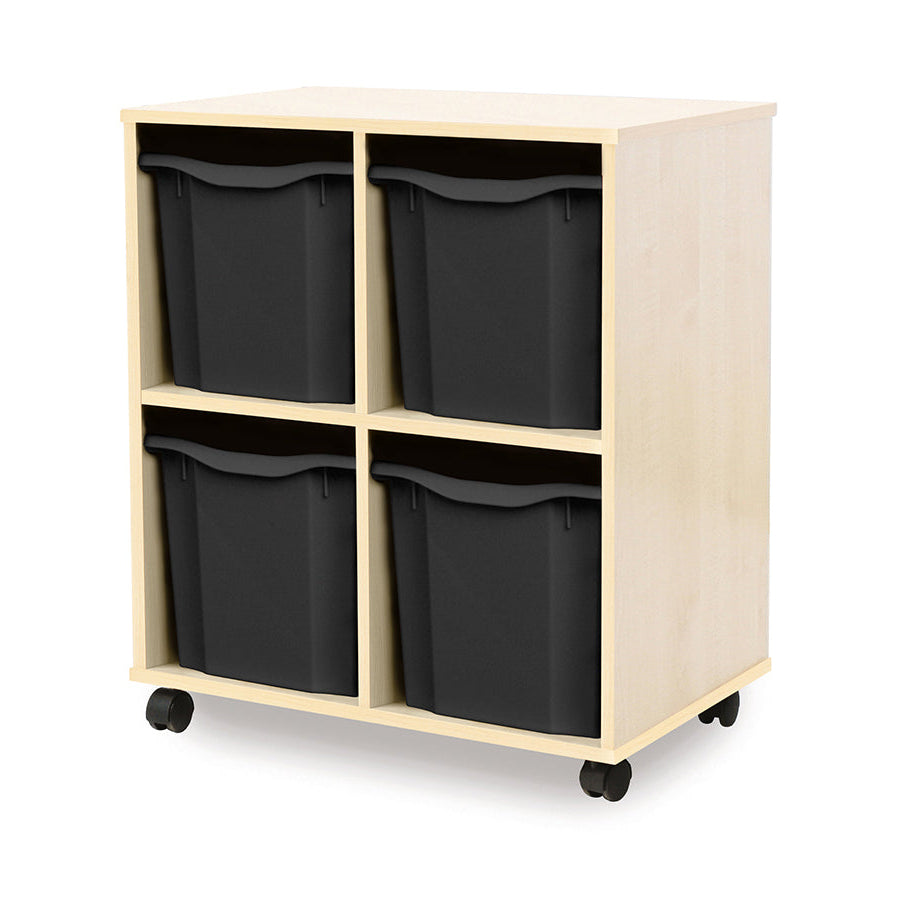 Monarch Allsorts Tray Units 4 Quad Tray Unit Maple Dark Grey Monarch Trays