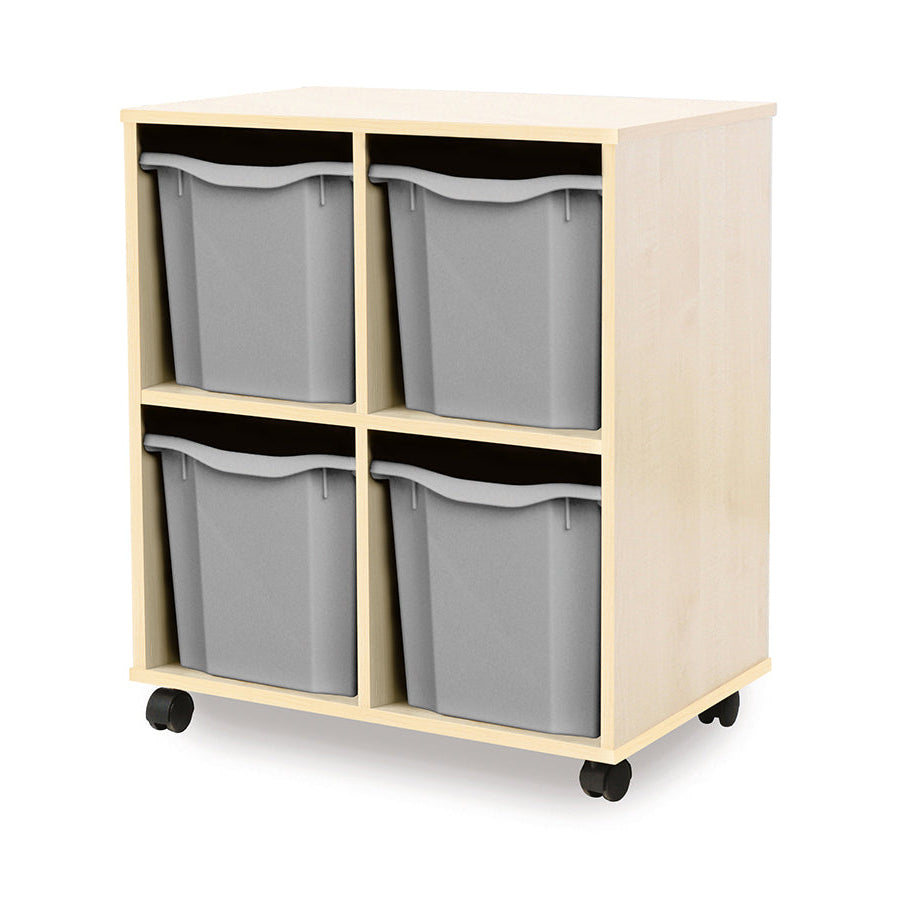 Monarch Allsorts Tray Units 4 Quad Tray Unit Maple Light Grey Monarch Trays