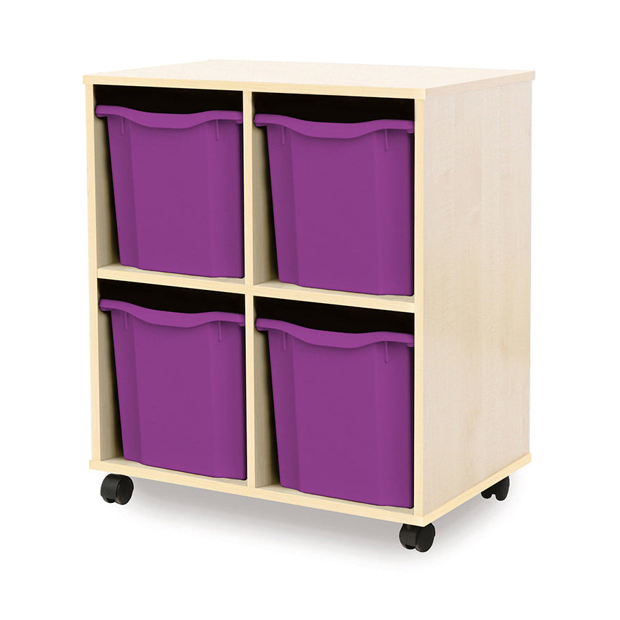 Monarch Allsorts Tray Units 4 Quad Tray Unit Maple Purple Monarch Trays