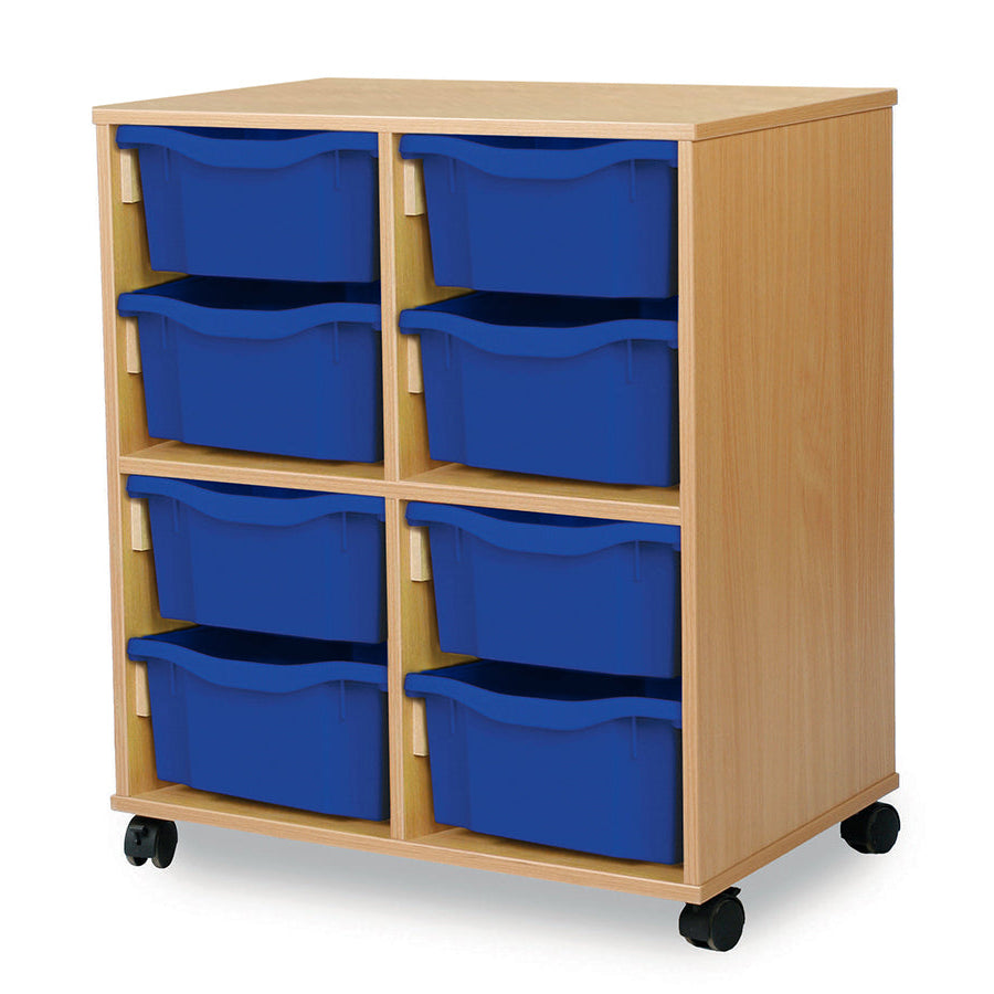Monarch Allsorts Tray Units 8 Double Tray Unit Beech Blue Monarch trays