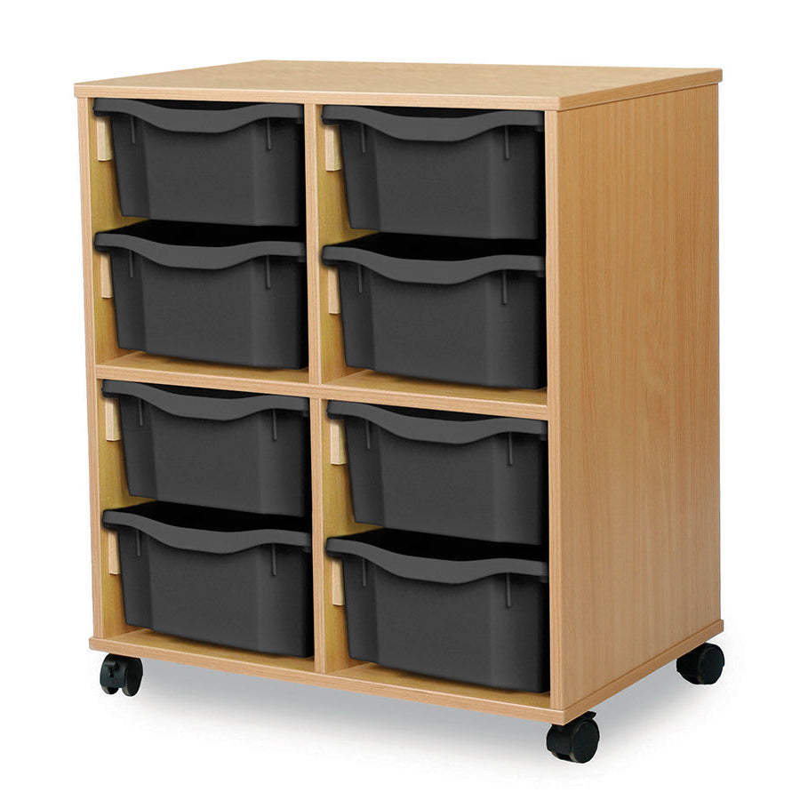 Monarch Allsorts Tray Units 8 Double Tray Unit Beech Dark Grey Monarch trays