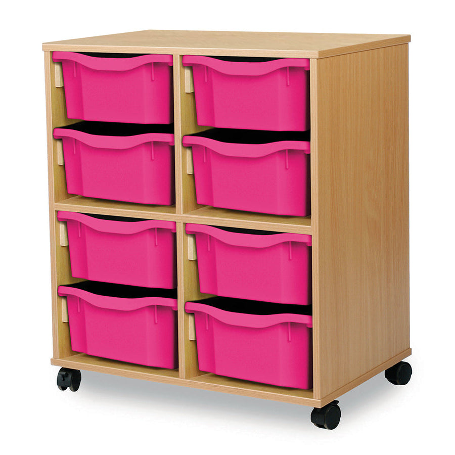 Monarch Allsorts Tray Units 8 Double Tray Unit Beech Pink Monarch trays