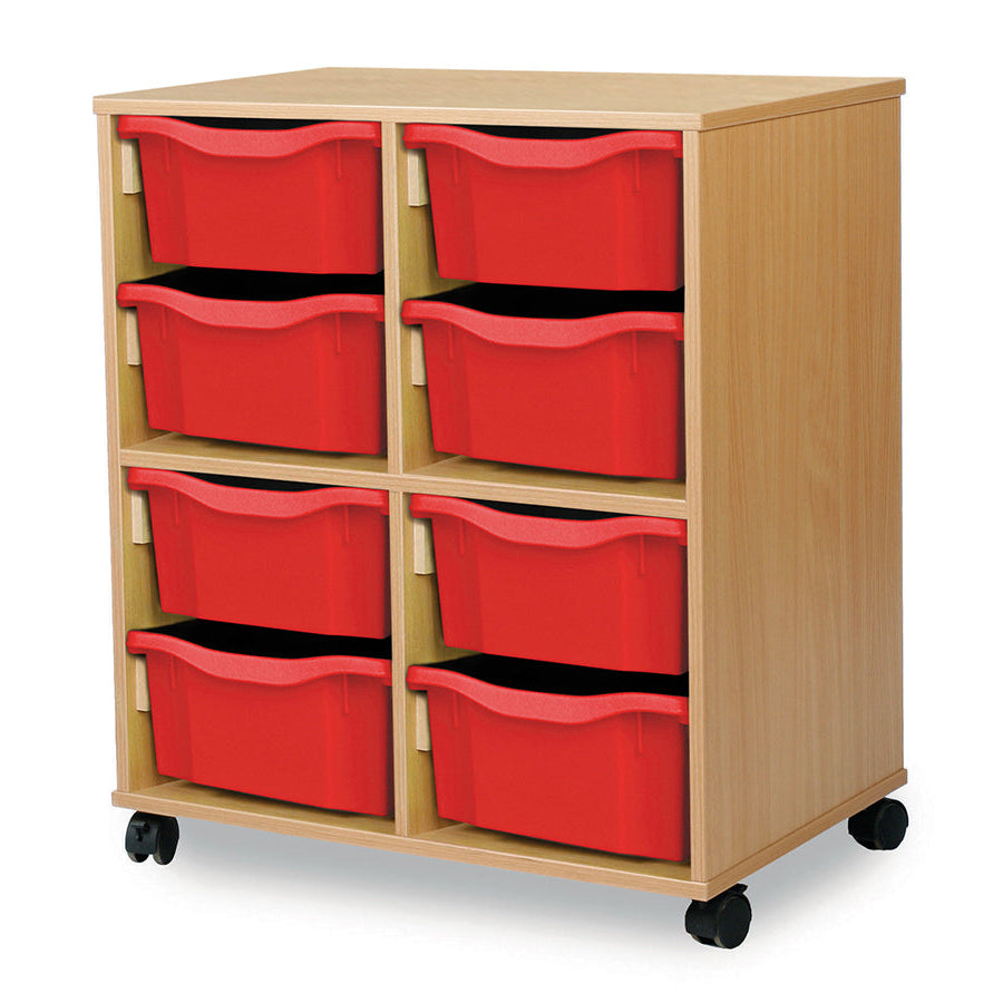 Monarch Allsorts Tray Units 8 Double Tray Unit Beech Red Monarch trays
