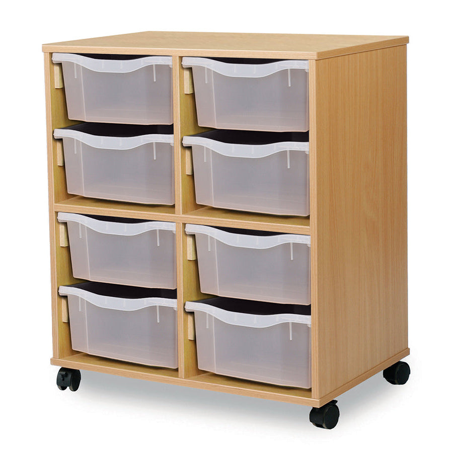 Monarch Allsorts Tray Units 8 Double Tray Unit Beech Transparent Monarch trays