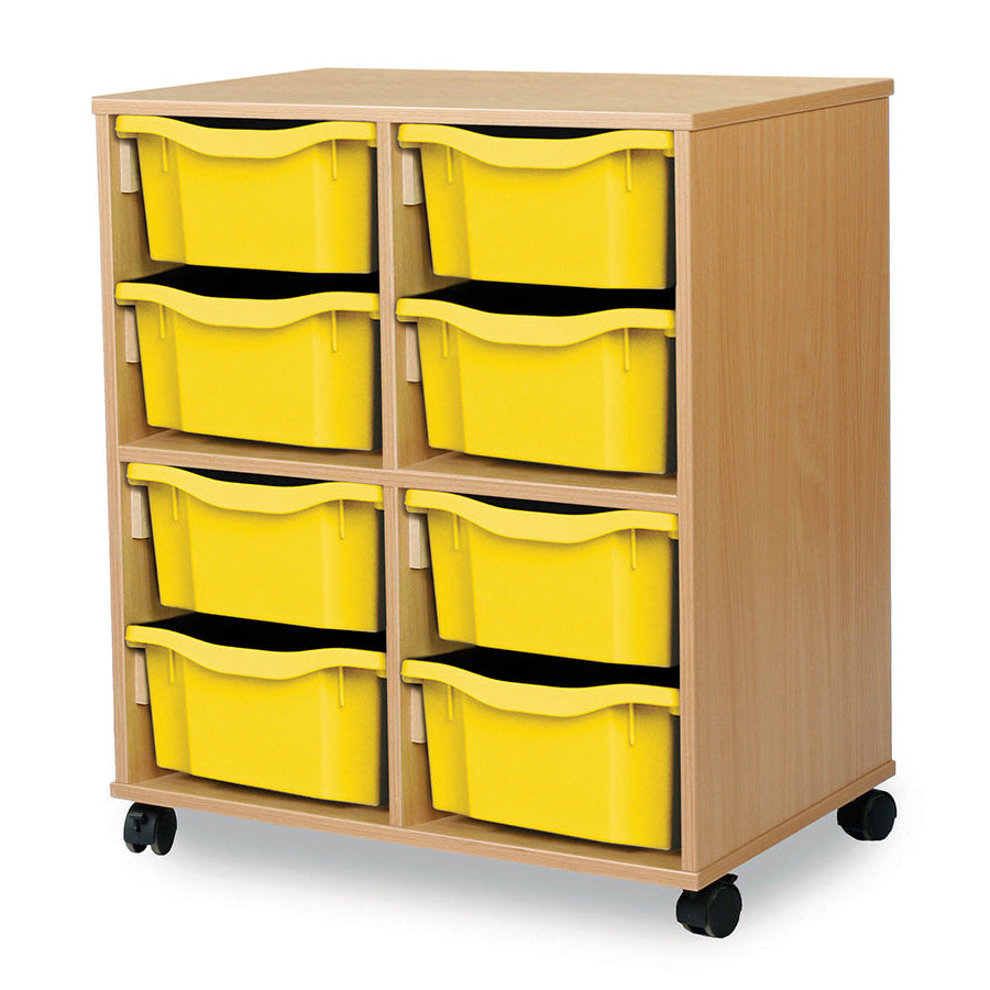 Monarch Allsorts Tray Units 8 Double Tray Unit Beech Yellow Monarch trays