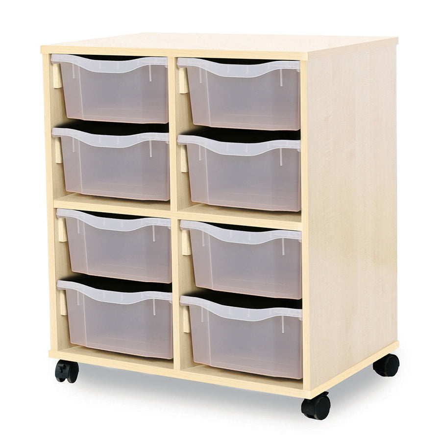 Monarch Allsorts Tray Units 8 Double Tray Unit Maple Transparent Monarch trays