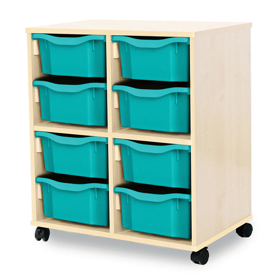 Monarch Allsorts Tray Units 8 Double Tray Unit Maple Turquoise Monarch trays