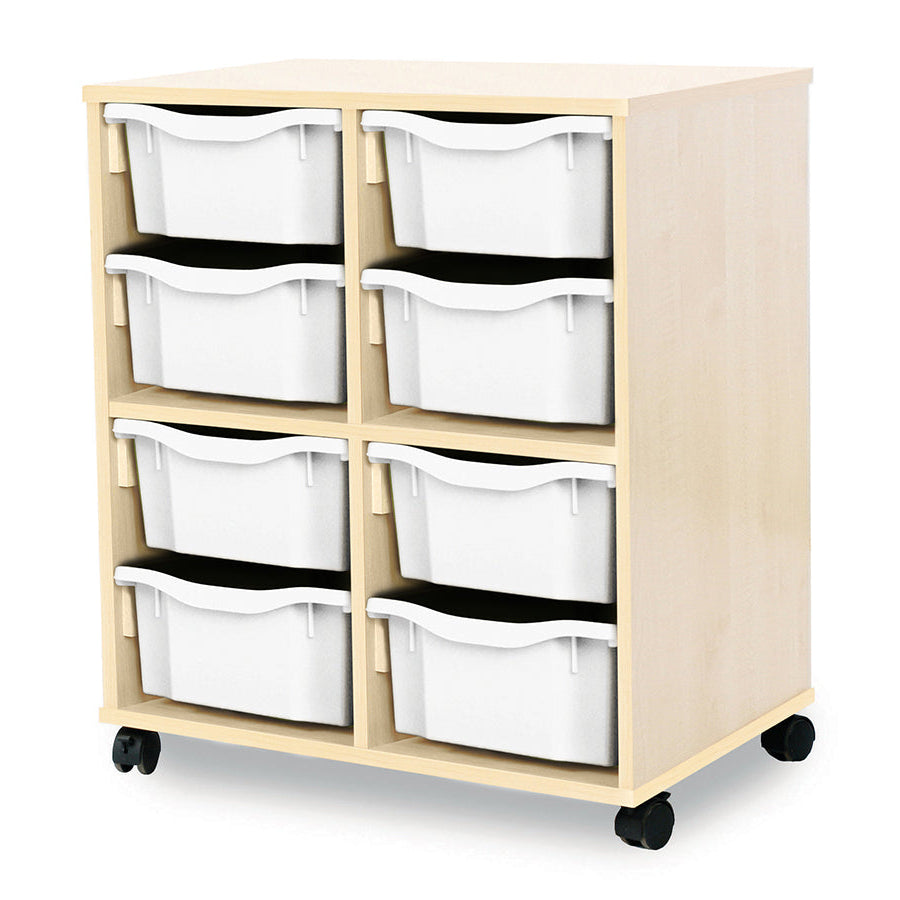 Monarch Allsorts Tray Units 8 Double Tray Unit Maple White Monarch trays