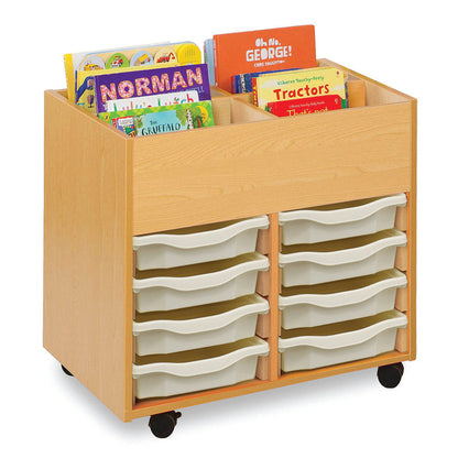 Monarch Calypso 4 Bay Kinderbox with 8 Single Trays Beech White Monarch trays