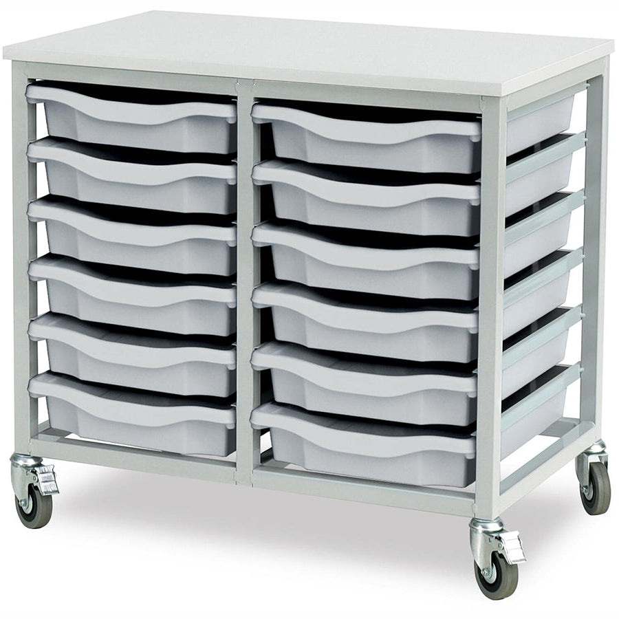 Monarch Value Tray Unit 12 Single Tray Unit Grey Frame and Light Grey Trays