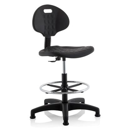 Malaga Polyurethane Medium Back Hi Rise Draughtsman Task Operator Office Chair