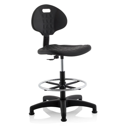 Malaga Polyurethane Medium Back Hi Rise Draughtsman Task Operator Office Chair